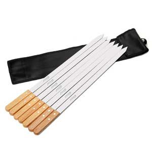 1 inch wide stainless steel bbq skewers