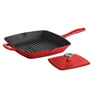 Cast Iron Grill Pan with Press