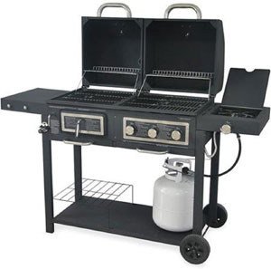 backyard grill dual gas charcoal grill