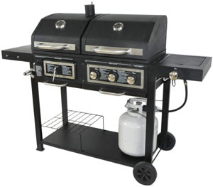 combination gas and charcoal grill